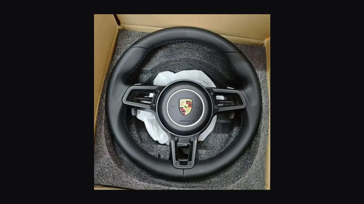 Custom Black Leather Steering Wheel for Porsche Panamera 911 918 — Custom Steering Wheel