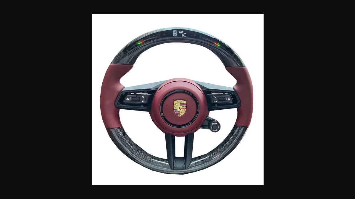 Porsche LED Carbon Fiber Steering Wheel — Custom Steering Wheel